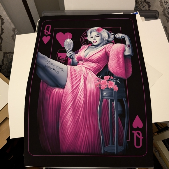 Marilyn Monroe  pink GANGSTER Art  poster - Picture 4 of 9